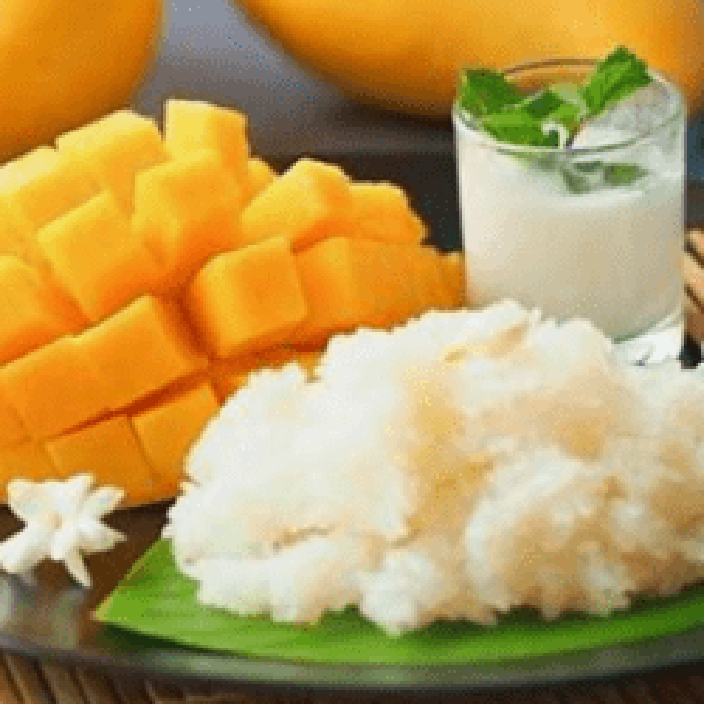 Sweet Sticky Rice and Mango (Seasonal) - $8.00
